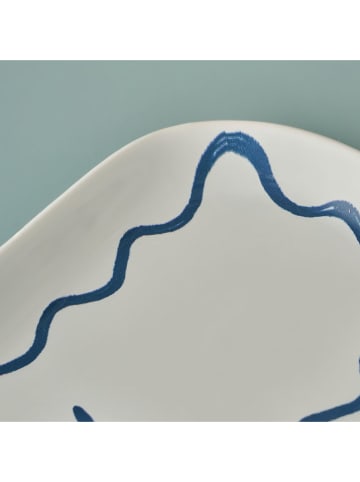 BELLA MAISON Servierplatte "Marine" in Weiß/ Blau