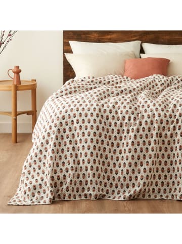 BELLA MAISON Narzuta w kolorze biało-pomarańczowym