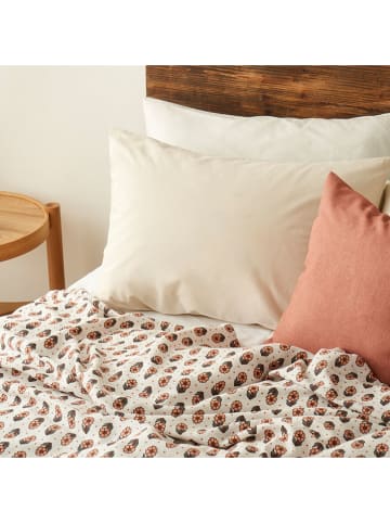 BELLA MAISON Bedsprei wit/oranje - (L)220 x (B)200 cm