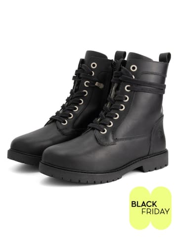 TRAVELIN' Leren boots "Kafjord" zwart