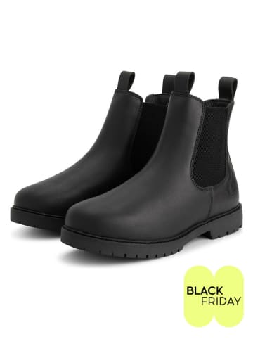 TRAVELIN' Skórzane sztyblety "Raufoss" w kolorze czarnym