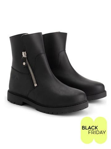TRAVELIN' Leren boots "Vaerum" zwart