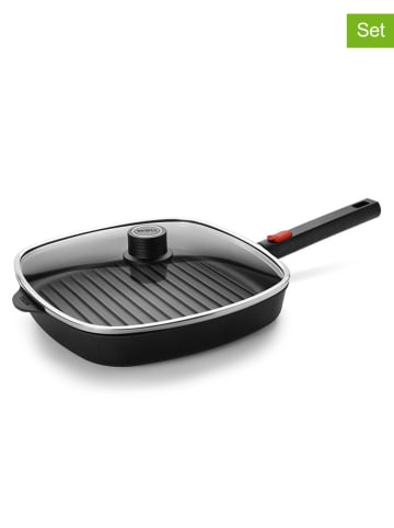 Woll 2-delige set: grillpan met deksel zwart - Ø 28 cm
