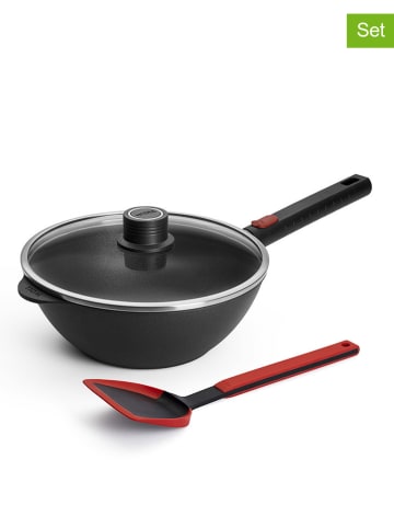 Woll 3-delige set: wokpan met deksel zwart - Ø 24 cm