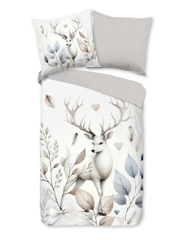 Good Morning Bettwäsche-Set "Norda" in Weiß/ Grau