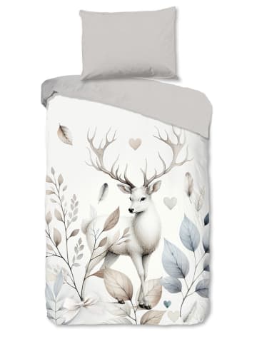 Good Morning Bettwäsche-Set "Norda" in Weiß/ Grau