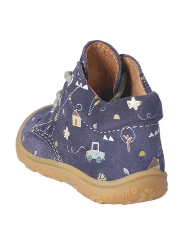 PEPINO Leder-Lauflernschuhe "Dots" in Dunkelblau