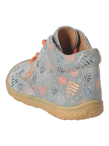 PEPINO Skórzane buty "Dots" w kolorze szarym do nauki chodzenia