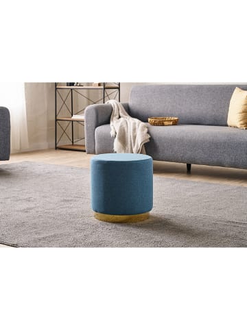 Evila Poef blauw - (H)40 cm - Ø 40 cm