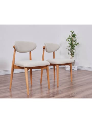 Evila Krzesła (2 szt.) w kolorze szaro-jasnobrązowym