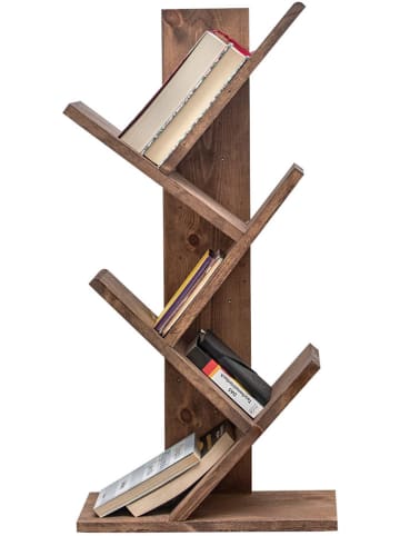 Evila Bücherregal "Cemo" in Hellbraun - (B)35 x (H)90 x (T)18 cm