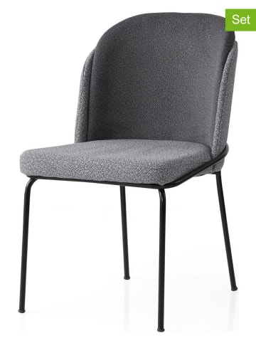 Evila 2er-Set: Stühle in Grau - (B)62 cm - (H)75 cm