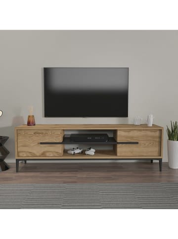 Evila TV-Regal "Eslem" in Hellbraun - (B)120 x (H)43,6 x (T)29,6 cm