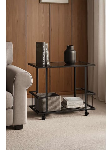 Evila Bijzettafel zwart - (B)60 cm - (H)55 cm - (D)35 cm