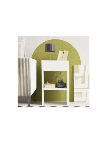 Evila Bijzettafel wit - (B)30 x (H)50 x (D)25 cm