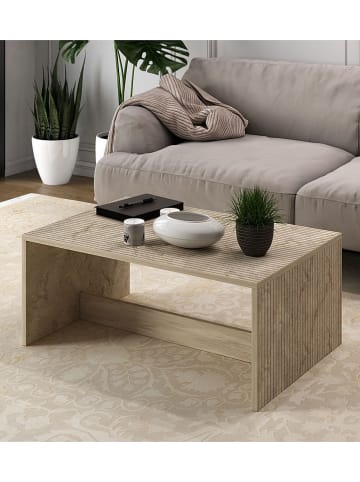 Evila Salontafel lichtbruin - (B)90 cm - (H)41,4 cm - (D)60 cm