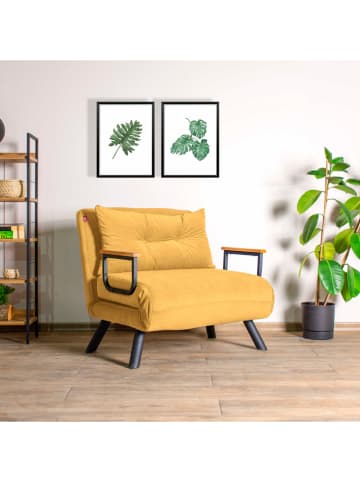 Evila Schlafsessel "Sando" in Senf - (B)60 x (H)78 x (T)78 cm