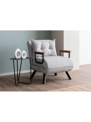 Evila Schlafsessel "Sandro" in Hellgrau - (B)78 x (H)69 x (T)50 cm