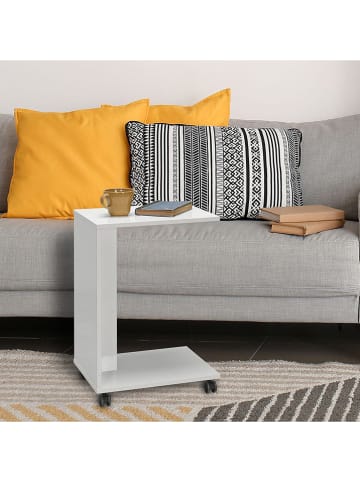 Evila Bijzettafel "Shp" wit - (B)35 x (H)65 x (D)45 cm