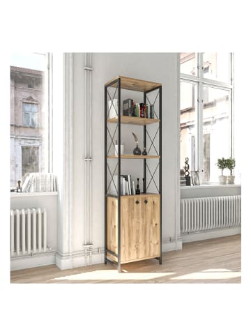 Evila Boekenkast lichtbruin - (B)49 x (H)180 x (D)30 cm