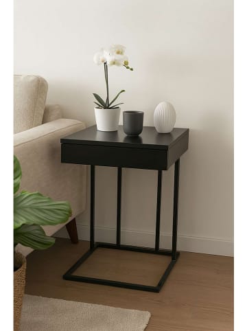 Evila Beistelltisch in Schwarz - (B)42 cm - (H)64 cm - (T)36 cm