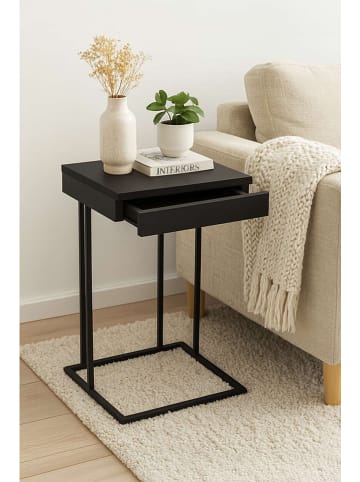 Evila Bijzettafel zwart - (B)42 cm - (H)64 cm - (D)36 cm