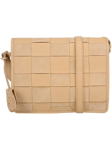 Burkely Leren schoudertas "Even Elin" beige - (B)24 x (H)18 x (D)6 cm