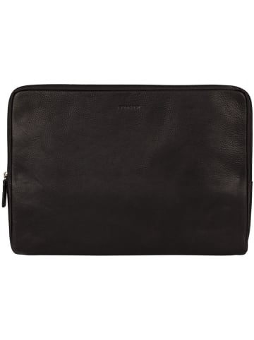 Burkely Leder-Laptopetui "Anitque Avery" in Schwarz - (B)40 x (H)30 x (T)3 cm