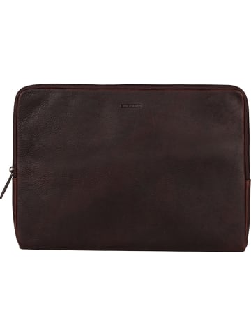 Burkely Leren laptopetui "Anitque Avery" donkerbruin - (B)40 x (H)30 x (D)3 cm