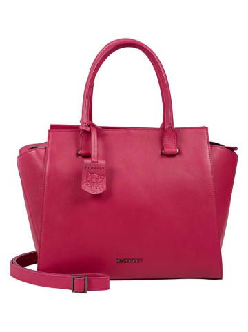 Burkely Leren handtas roze - (B)36 x (H)25 x (D)14 cm