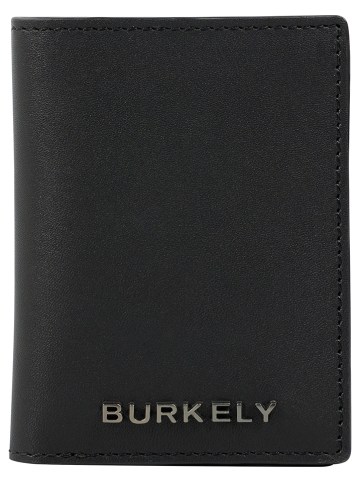 Burkely Leren portemonnee zwart - (B)8 x (H)10,5 x (D)1 cm