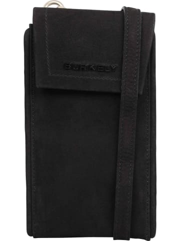 Burkely Leren smartphonetas "Still Selene" zwart - (B)10 x (H)18 x (D)2 cm