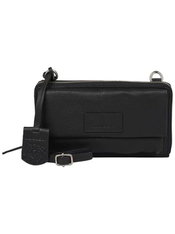 Burkely Leren smartphonetas "Soft Skylar" zwart - (B)20 x (H)12 x (D)5 cm