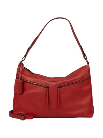 Burkely Leren schoudertas rood - (B)32 x (H)32 x (D)12 cm