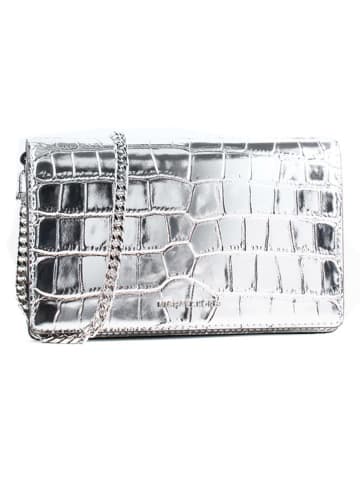 Michael Kors Skórzana torebka w kolorze srebrnym - 22 x 14 x 6 cm