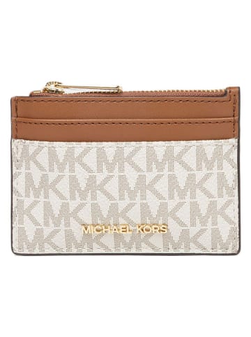 Michael Kors Geldbörse in Hellbraun/ Creme - (B)11 x (H)8 cm
