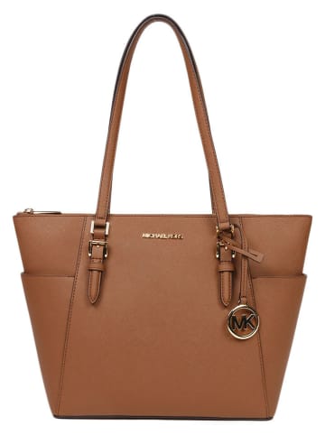Michael Kors Leder-Schultertasche in Hellbraun - (B)38 x (H)25 x (T)12 cm