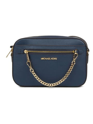 Michael Kors Leder-Umhängetasche in Dunkelblau - (B)24 x (H)16,5 x (T)5 cm