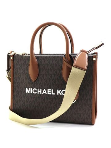 Michael Kors Henkeltasche in Dunkelbraun/ Camel - (B)23,5 x (H)20 x (T)9,5 cm