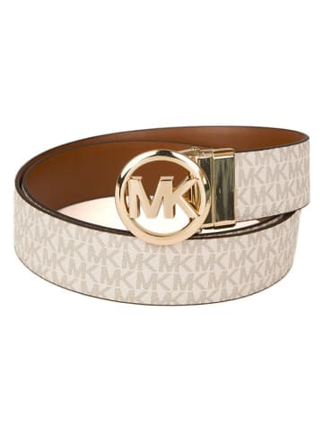 Michael Kors Gürtel in Creme/ Hellbraun