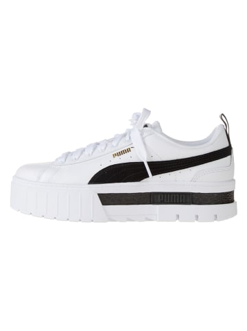 Puma Leder-Sneakers "Mayze" in Weiß/ Schwarz
