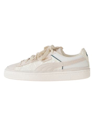 Puma Skórzane sneakersy w kolorze kremowym