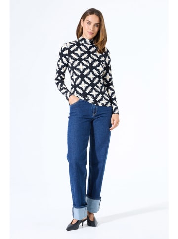 Garcia Koszulka w kolorze czarno-kremowym