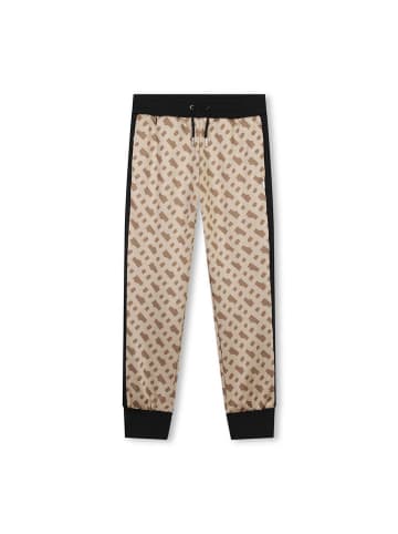 BOSS Sweathose in Beige/ Schwarz