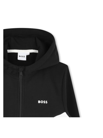 Hugo Boss Kids Sweatjacke in Schwarz/ Grau