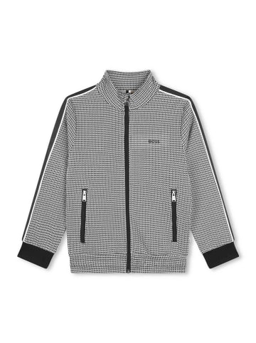 Hugo Boss Kids Sweatjacke in Schwarz/ Weiß