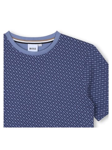Hugo Boss Kids Shirt in Blau/ Hellblau
