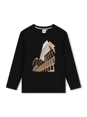 Hugo Boss Kids Koszulka w kolorze czarnym