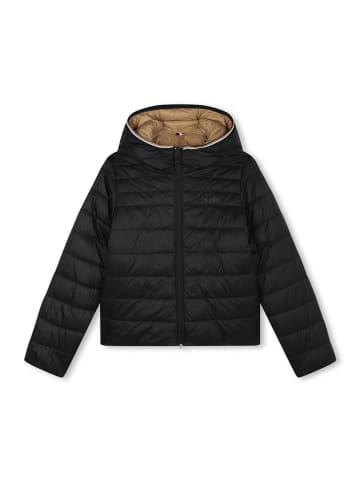 Hugo Boss Kids Dwustronna kurtka pikowana w kolorze jasnobrązowo-czarnym