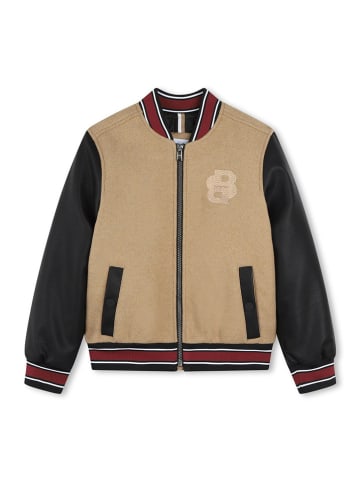 Hugo Boss Kids Blouson in Hellbraun/ Schwarz